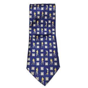Empuria Italy Golf‎ Links Square Geometric Tie